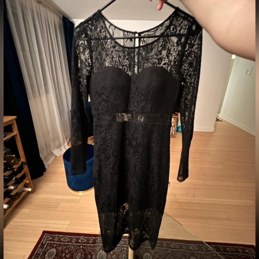 Elegant Black Lace Dress